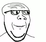 animated ext=gif eyes_popping glasses smile soyjak splice splicejak stubble subvariant:waow subvariant:wholesome_soyjak talking text variant:gapejak variant:soyak waow // 798x729 // 147.0KB