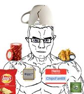 ChipsFan69 chips fish_and_chips fries namefag_drama namefags potato_chips subvariant:muscular_chud variant:chudjak // 1059x1196 // 462.2KB