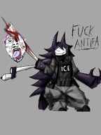 anti_ai antifa art blood brimcoal communism fuck_antifa fundamental_paper_education ice meta:not_oc murder variant:bernd xitter xitter_meme // 960x1280 // 582.2KB