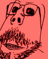 angry clenched_teeth distorted glasses mustache red red_eyes red_skin soyjak stubble subvariant:scholar variant:gapejak // 555x687 // 188.2KB