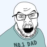 blue_shirt clothes father glasses number_one number_one_dad text variant:feraljak // 1025x1025 // 58.1KB