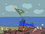4chan 4cuck KEEEK! artist:Slvt4BIBISI blood crying dead decapitation flag flag:kekistan frog glasses head_on_a_stick kek kekistan meta:tagme natejak nusoicaca pepe pike variant:chudjak variant:feraljak variant:rupturejak variant:soyak // 1920x1454 // 329.9KB