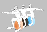 3soyjaks arms_up ass closed_mouth dance ear egg foot hand happy sitting soyjak squatting threesome variant:soyak // 1024x703 // 86.5KB