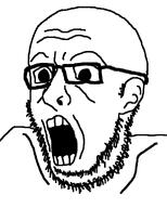 beard gem glasses screaming soyboy soyjak suprised teeth variant:partyjak white_skin // 1080x1350 // 92.0KB