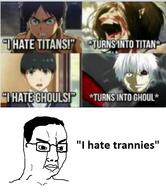 anime attack_on_titan comic eren glasses hair meme soyjak soyjak_comic text tokyo_ghoul tranny variant:chudjak // 507x586 // 310.4KB