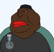 award badge bloodshot_eyes brown_skin clothes fat gynaecomastia hair jassy jassycuck natejak obese pedophile red_lips shitskin text variant:meximutt // 888x849 // 16.3KB