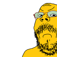 angry animal animated closed_mouth dog ear glasses hand janny pointing soyjak stubble variant:gapejak waving yellow // 1620x1080 // 723.3KB