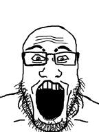 beard glasses hazel_eyes open_mouth series:modern_'jaks soy soyjak stubble subvariant:modern_markiplier_soyjak teeth template thick_eyebrows variant:markiplier_soyjak white_background // 600x800 // 9.9KB