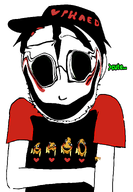 arrow blush brown_hair closed_mouth clothes creepypasta cute dan drawfag drawing english_text glasses greentext grey_shirt hat looking_down low_effort low_quality meta:namefags op_loves_dan orange_shirt phaedra_(nametroon) quote scary self_instered_award selfshipper ship snca soysona stubble text variant:soyak variant:soytan white_background yume yumeshipper // 527x761 // 93.6KB