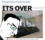 china closed_mouth clothes coal crying glasses hair hoodie irl_background its_over largest_piece_of_coal_in_the_world news sad text variant:chudjak // 828x738 // 115.5KB