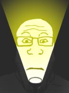 closed_mouth flashlight glasses neutral soyjak stubble subvariant:neutralplier variant:markiplier_soyjak // 600x800 // 118.8KB