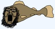 animal beard brown_skin catfish fish glasses hair open_mouth series:animaljaks soyjak stubble variant:ignatius // 767x405 // 18.9KB