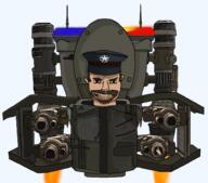 beard brown_hair clothes hat meta:fixed no_glasses police robot skibidi_toilet subvariant:chudjak_front toilet variant:chudjak // 1419x1252 // 279.0KB