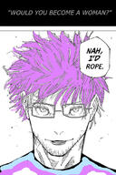anime glasses gojo jujutsu_kaisen not_a_fucking_soyjak stubble technically_not_nas_because_of_glasses_and_stubble text tranny // 716x1070 // 269.8KB