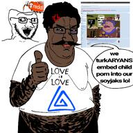 afro black_eyes black_skin boylover_symbol brown_skin fat hairy meximutt missing_teeth reddit retard soy soylent tvrkicwvrriorforyuo tvrkicwvrriorforyuo_(nameroach) variant:chudjak variant:meximutt variant:soyak // 2048x2048 // 869.0KB