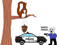 acorn car crying gun nut police subvariant:feralsquirrel text tree trend:squirreljakking variant:feraljak variant:impish_soyak_ears variant:soyak white_background // 720x573 // 32.0KB