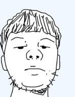 closed_mouth ear hair soyjak stubble variant:unknown // 477x619 // 8.3KB