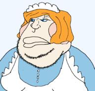 angry beard blue_eyes cheeks clothes emmy_the_robot fat lips maid nandroid obese robot variant:meximutt yellow_hair // 888x849 // 27.4KB