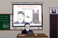 angry animal cat chalkboard circus_2_(namefag) classroom desk flag:brazil jax_(the_amazing_digital_circus) laptop meta:namefags moistpepper_(user) niko_(oneshot) presentation projector subvariant:chudplier subvariant:massjak subvariant:massmeowjak variant:gapejak variant:markiplier_soyjak whiteboard // 5089x3389 // 1.2MB