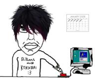 2006 aim aol arm button calendar closed_mouth clothes computer cuff emo_hair emoticon glasses goth hand microsoft millenial millions_must_die monitor pun subvariant:chudjak_front text tshirt variant:chudjak windows windows_98 // 867x750 // 278.3KB