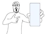 forehead_lines neckbeard phone pointing shocked showing_phone showing_something soyjak stubble template variant:unknown // 800x600 // 9.4KB