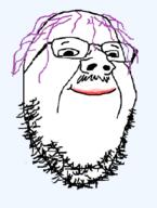 glasses head lipstick looking_to_the_right pink_hair smile stubble template tranny transparent_background variant:gapejak // 388x514 // 97.9KB