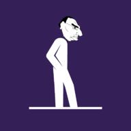 arm chud closed_mouth ear full_body glasses hair incel leg logo side_profile soyjak variant:chudjak // 768x768 // 24.3KB