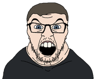 black_shirt blue_eyes brown_hair clothes fixed front_facing glasses h3k_(user) meta:namefags meta:not_a_duplicate moustache remake stubble subvariant:feraljak_front variant:feraljak white_skin you_look_like_this_and_say_this // 1230x1025 // 37.1KB