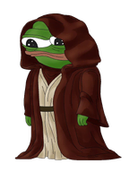 amphibian animal closed_mouth clothes frog full_body green_skin hand lips media movie nas:pepe obi_wan_kenobi pepe pepe_the_frog robe star_wars subnas:apu transparent_background // 640x797 // 334.7KB