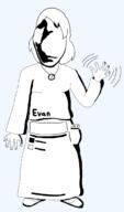 arm clothes evan full_body hand monochrome necklace nintendo nintendo_switch stubble subvariant:evanjak subvariant:gapejak_female variant:gapejak variant:soytan video_game wave waving // 1352x2300 // 49.5KB