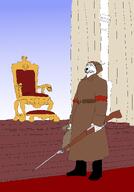 bolshevik commie_pedo_troon mosin-nagant painting parody russian_civil_war russian_empire sack throne trace variant:markiplier_soyjak // 1400x2000 // 595.0KB