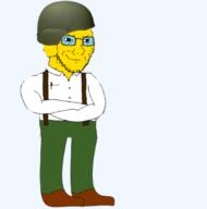 full_body helmet janny smug soldier variant:soyak yellow_skin // 839x850 // 145.4KB