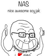 arm calarts clothes glasses grin hand i_love nas smile so_true soyjak stubble text thumbs_up variant:soyak // 1422x1626 // 391.1KB