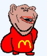 amerimutt arm ass brown_skin dance ear full_body gyatt leg lips mcdonalds meta:low_resolution open_mouth red_body soyjak stubble subvariant:impish_amerimutt twerk variant:impish_soyak_ears // 98x117 // 67.8KB