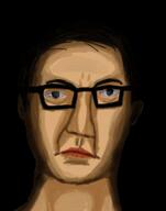 big_lips front_facing glasses looking_at_you subvariant:chudjak_front thick_eyebrows variant:chudjak // 533x677 // 197.5KB