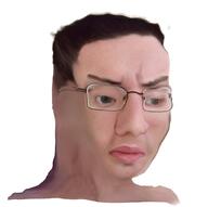 angry big_lips glasses hair human patrick_crusius photoshop realistic variant:chudjak white_background // 1079x1074 // 293.0KB