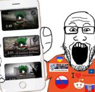 alien background bald flag:chechnya flag:ichkeria flag:russia flag:transgender_pride_flag flag:ukraine glasses hand heart holding_phone mouth_open nato north_atlantic_treaty_organisation phone r_noncredibledefense reddit reddit_alien redditard soyjak stubble subvariant:phoneplier teeth terrorism terrorist trend:slopjak ukraine variant:markiplier_soyjak vatnik white_background white_skin // 656x635 // 557.8KB