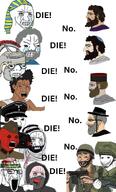 ancient_egypt antifa antisemitism brown_skin chad clothes communism gun hat islam israel jewish_nose jews judaism kippah muslims nazi_germany nazism pharaoh roman roman_empire shia star_of_david swastika sword variant:soyak wojak zionism zoomer // 727x1200 // 138.4KB