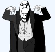 arm bald blood button clothes collar dracula fang fingernail glasses hand ominous shadow smile stubble subvariant:cobson_front2 subvariant:hornyson_front suit teeth torso vampire variant:cobson // 678x640 // 39.1KB
