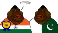 award flag:india flag:pakistan hair nigger pajeet paki red_lips shitskin speech_bubble star_and_crescent text variant:meximutt yellow_sclera you're_the_same // 1775x1007 // 506.0KB