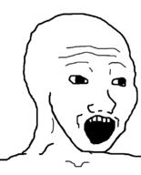merge open_mouth shaved soyjak template variant:soyak variant:wojak // 644x800 // 32.0KB