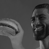 arm food gigachad glasses hamburger hand holding_object nas:gigachad open_mouth soyjak stubble variant:soyak // 2000x1000 // 570.8KB