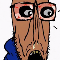animated beard bloodshot_eyes brown_skin euromutt european_union flag:european_union glasses luma meta:ai_generated most_obsessed_faggot_award open_mouth subvariant:doctos subvariant:euromutt sweater teeth variant:markiplier_soyjak // 600x1085 // 24.0MB