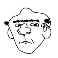 balding ear frown hair soyjak unibrow variant:ishish_soyak_ears // 750x750 // 30.7KB