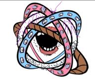 angel biblically_accurate_angel hair open_mouth purple_hair rope soyjak stubble tongue tranny variant:soyak yellow_teeth // 661x575 // 198.2KB