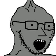 brain glasses grey npc open_mouth small_brain soyjak stubble subvariant:npc_soyak variant:soyak // 651x807 // 20.5KB