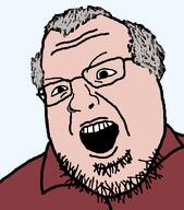 balding buttoned_shirt clothes copper_(the_thing) doctor glasses grey_hair movie nose_piercing open_mouth piercing red_shirt soyjak stubble the_thing transparent_background variant:shotjak white_skin // 598x678 // 25.5KB