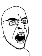 angry bald eyebrows frown glasses iris lips looking_to_the_right nose nuvariant open_mouth stubble teeth variant:sajak variant:unknown white_background white_skin wrinkles // 600x800 // 26.5KB