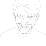 clothes ear eyelashes hair mustache open_mouth soyjak stubble variant:unknown // 2000x2000 // 157.7KB