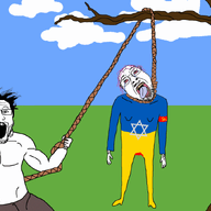 2soyjaks animated armband belt blood communism country drawn_background estonia flag full_body hammer_and_sickle hanging holding_object holding_rope judaism latvia lithuania lynching oink poland rope soyjak star_of_david swastika tattoo tranny tree variant:bernd variant:markiplier_soyjak // 1200x857 // 413.1KB